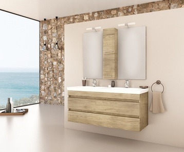 МДФ комплект за баня Luxus 120 Wood