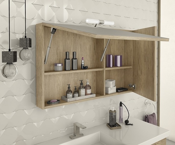 Горен шкаф за баня Luxus 100 PL Wood
