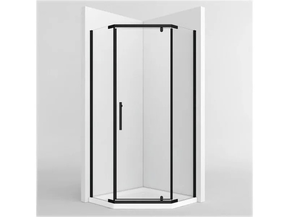 Елегантна петоъгълна душ кабина Black matt SW190C